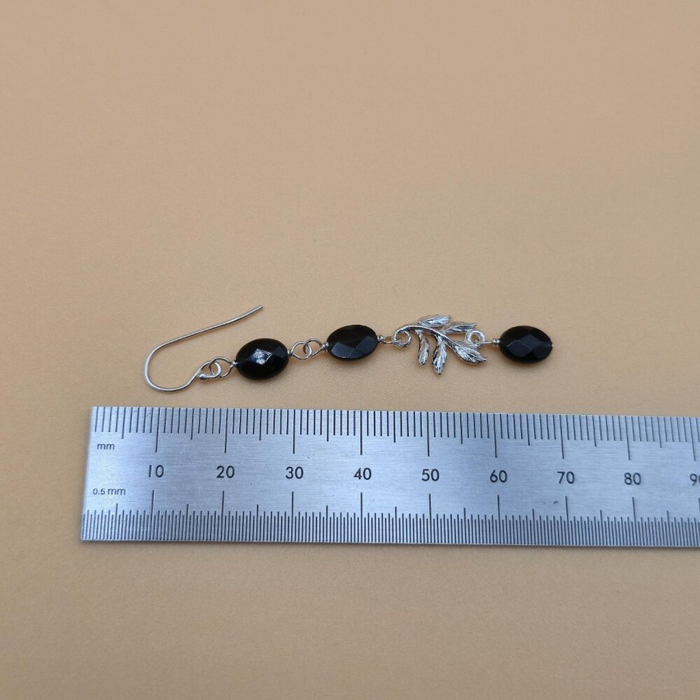 Sterling Silver Semi Translucent Stone Nature Dangle Earrings A5301 - Picture 3 of 4